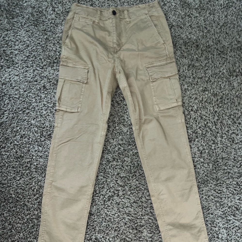 American eagle Slim flex khaki cargo pants